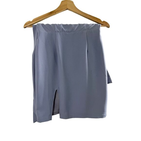 NWT Superdown Jenna One Shoulder Blue Mini Dress Size S Slit Party Cocktail - Picture 15 of 16